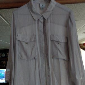 WORTHINGTON  TWO POCKET BUTTON FRONT LADIES SHIRT